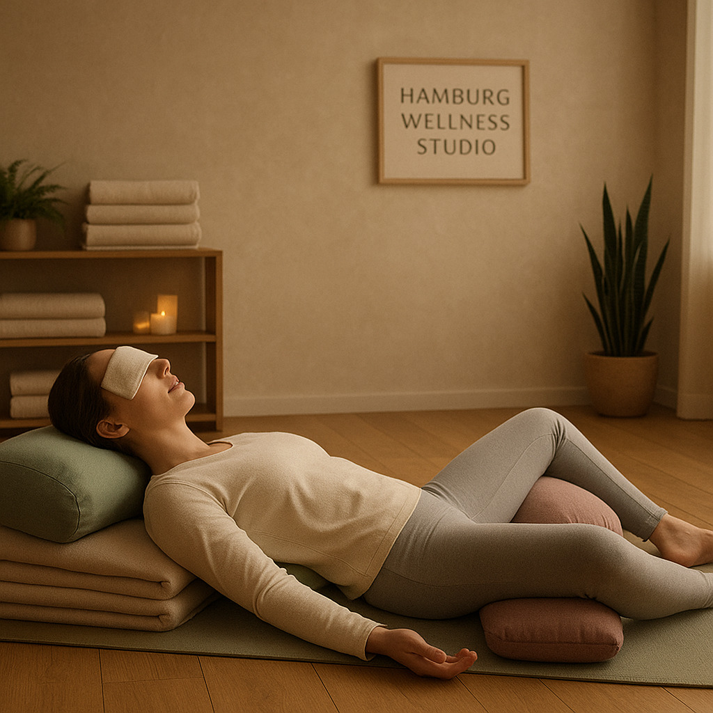 Restorative Yoga Kurs Hamburg — Erholung mit Bolstern